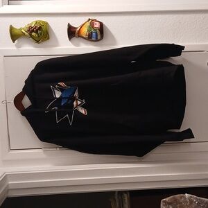 Sharks Black Hooded Sweat Shirt